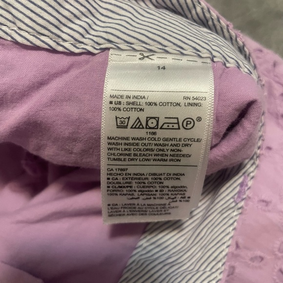 2/$25 🎉 OLD NAVY everyday shorts - purple eyelet size 14 - Picture 7 of 7